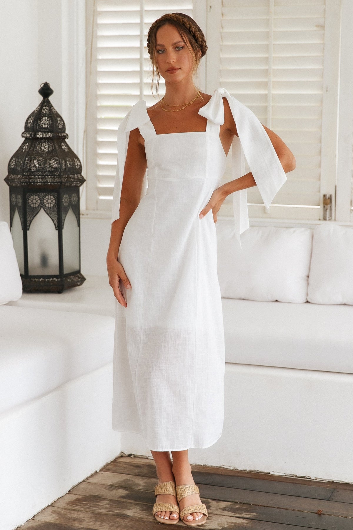 Daily Affirmations Maxi Dress White