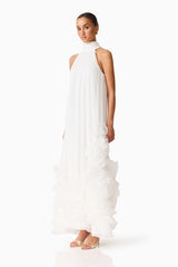 Evelin Halter Gown in White