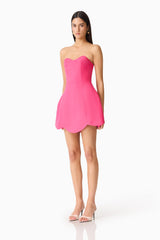 Noralyn Strapless Mini Dress in Pink
