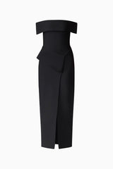 Celia Off The Shoulder Gown in Black