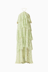Evelin Lace Gown in Sage Green