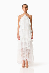 Evelin Lace Gown in White