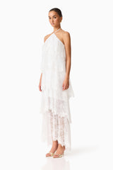 Evelin Lace Gown in White