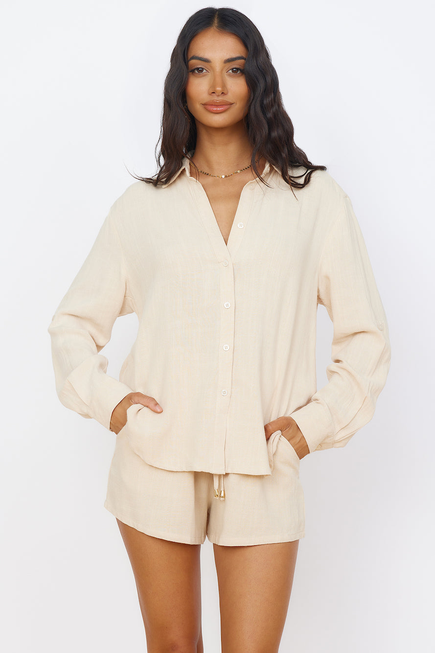 SEVEN WONDERS Kiana Shirt Sand