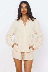 SEVEN WONDERS Kiana Shirt Sand