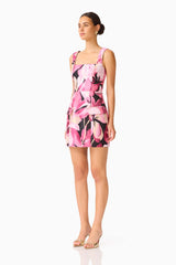 Lumiflora A-Line Mini Dress in Pink Floral