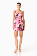 Lumiflora A-Line Mini Dress in Pink Floral