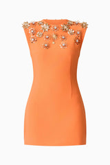 Solae Floral Mini Dress in Orange