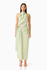 Florea Halter Gown in Pistachio Green