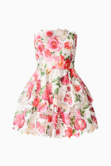 Roselle Strapless Mini Dress Pink Floral