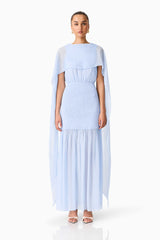Eliane Cape Gown in Blue