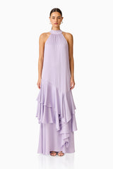 Varella Halter Gown in Purple