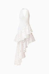 Elizabeth Asymmetrical Gown in White
