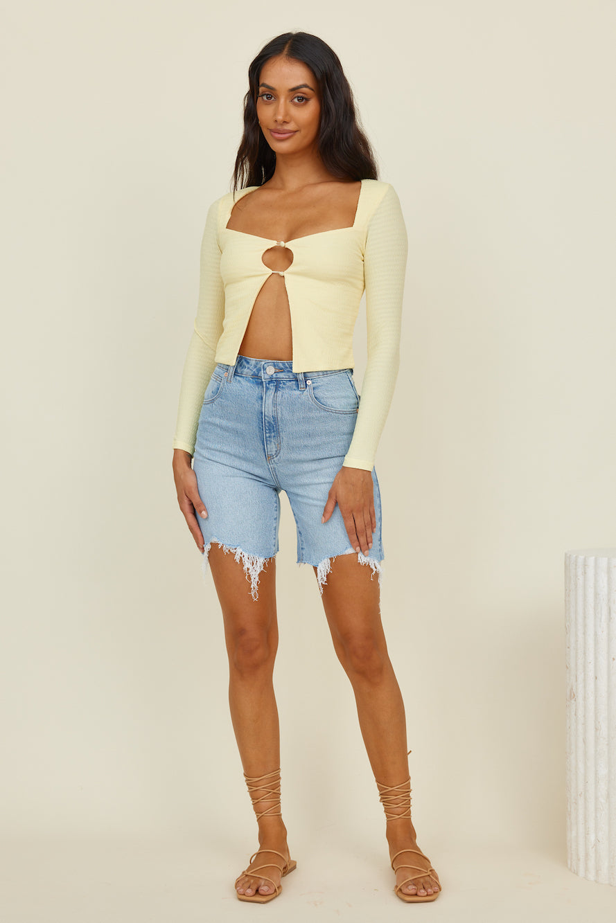 Vice Versa Crop Top Yellow