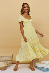 Serendipitous Moments Maxi Dress Yellow