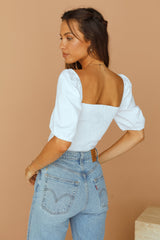 Lucky Lottery Crop Top White