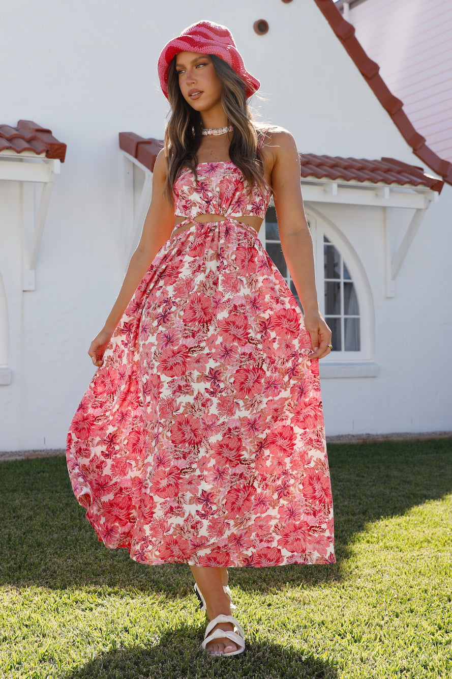 Daydreams In Spring Maxi Dress Pink