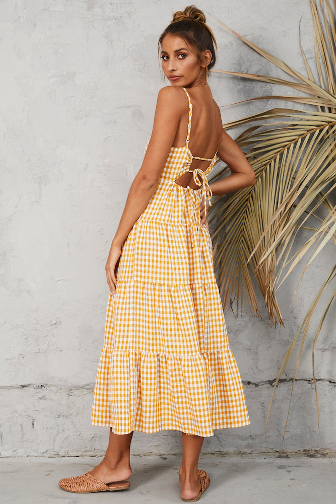 Picnic Till Sundown Maxi Dress Yellow