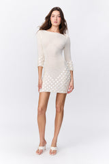 Estelle Embellished Crochet Dress