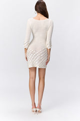 Estelle Embellished Crochet Dress
