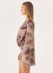 Elisana Mini Dress - Golden Tiger