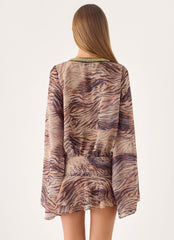 Elisana Mini Dress - Golden Tiger