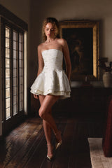The Ellerie Dress in Champagne Cheverny Brocade