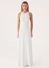 Elliah Cut Out Back Maxi Dress - White