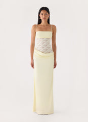 Emesy Lace Maxi Dress - Yellow