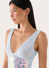 Erinah Sequin Maxi Dress - Blue