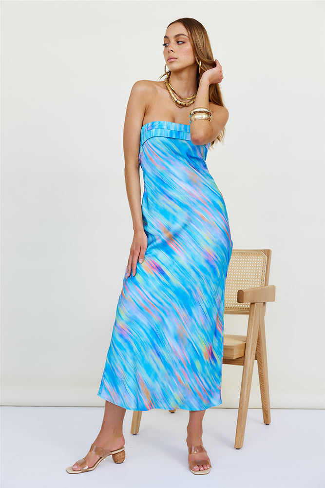 Palettes Of The Sky Maxi Dress Blue