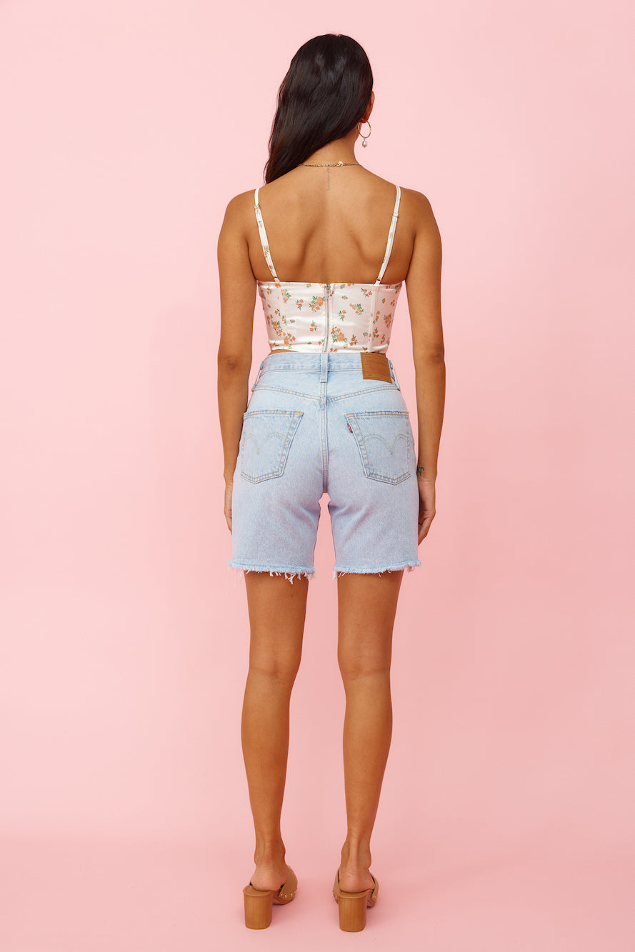 LEVI'S 90s 501 Shorts Light Indigo Destructed