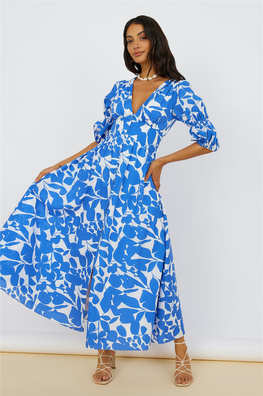 In The Cosmos Maxi Dress Blue