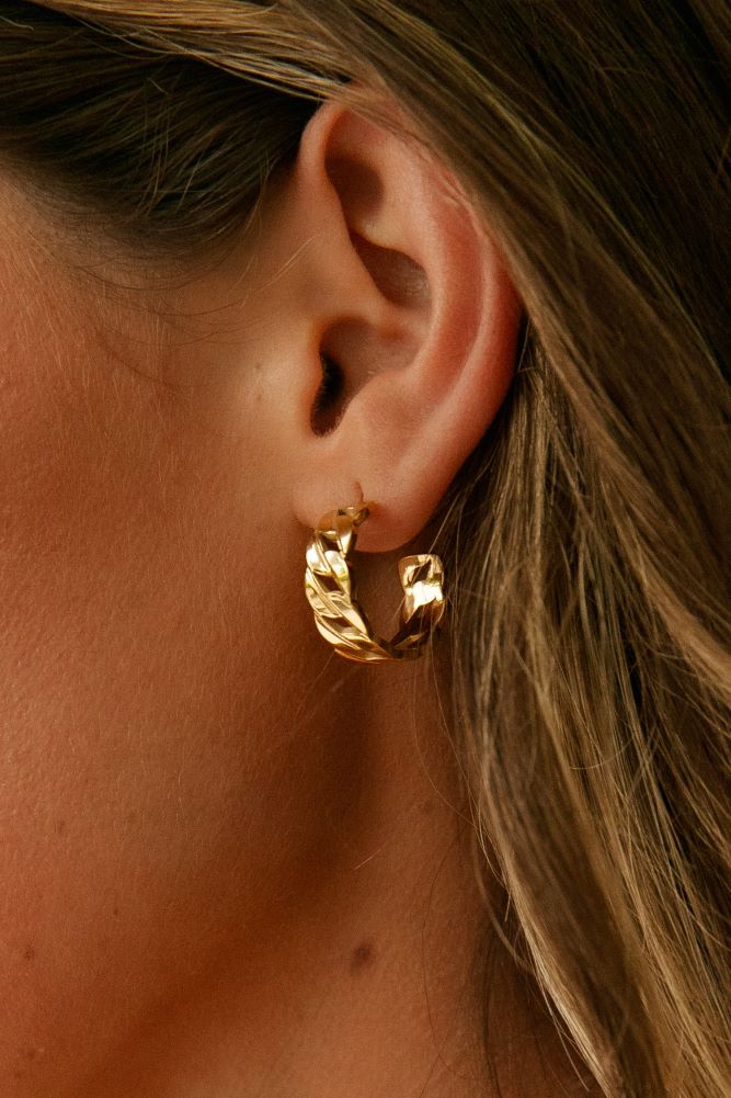 18k Gold Plated Rose Tinted World Earrings Gold