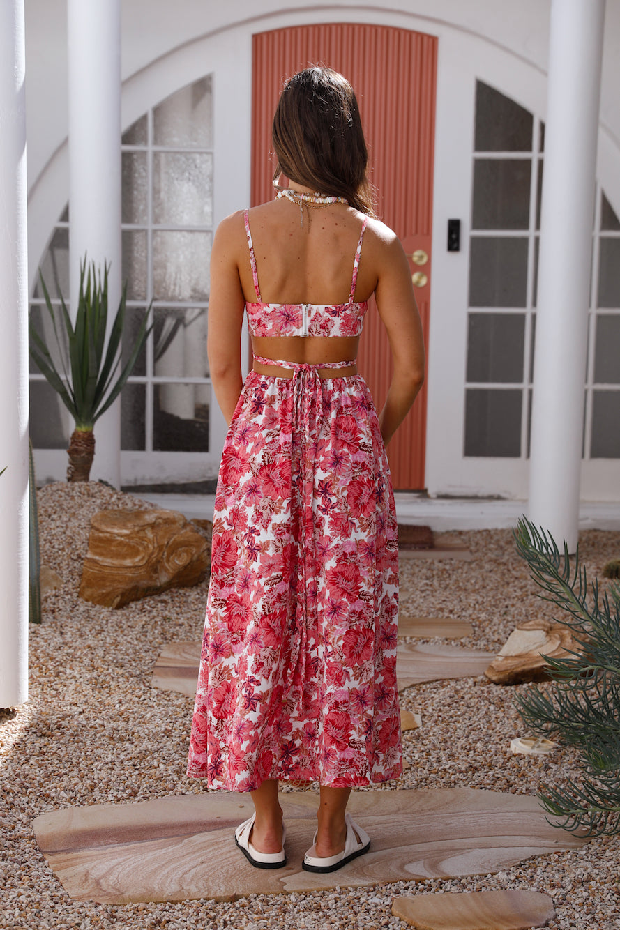 Daydreams In Spring Maxi Dress Pink