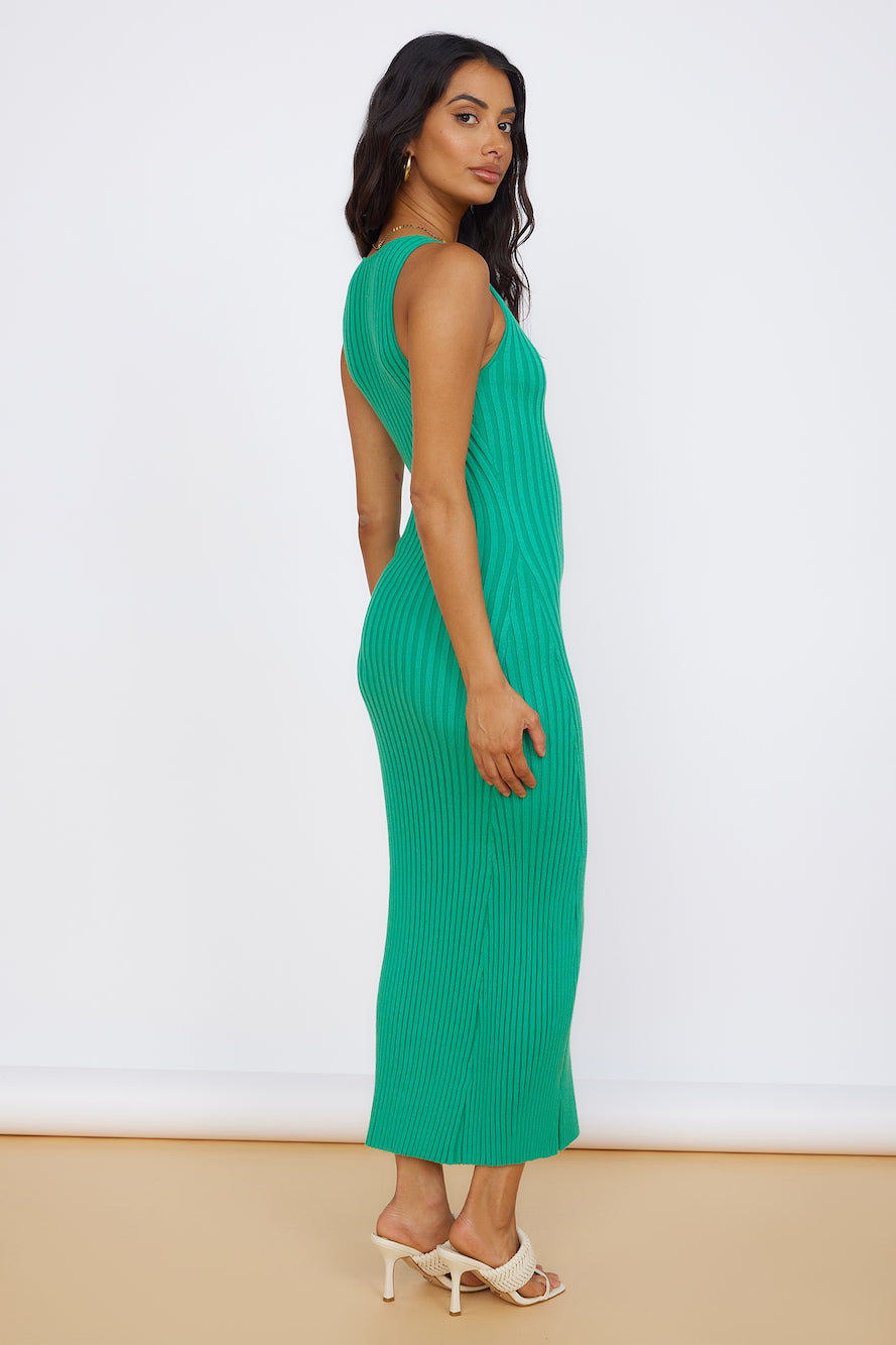 Radiant Glow Maxi Dress Green