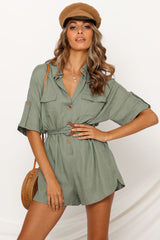 Road To Rome Playsuit Olive