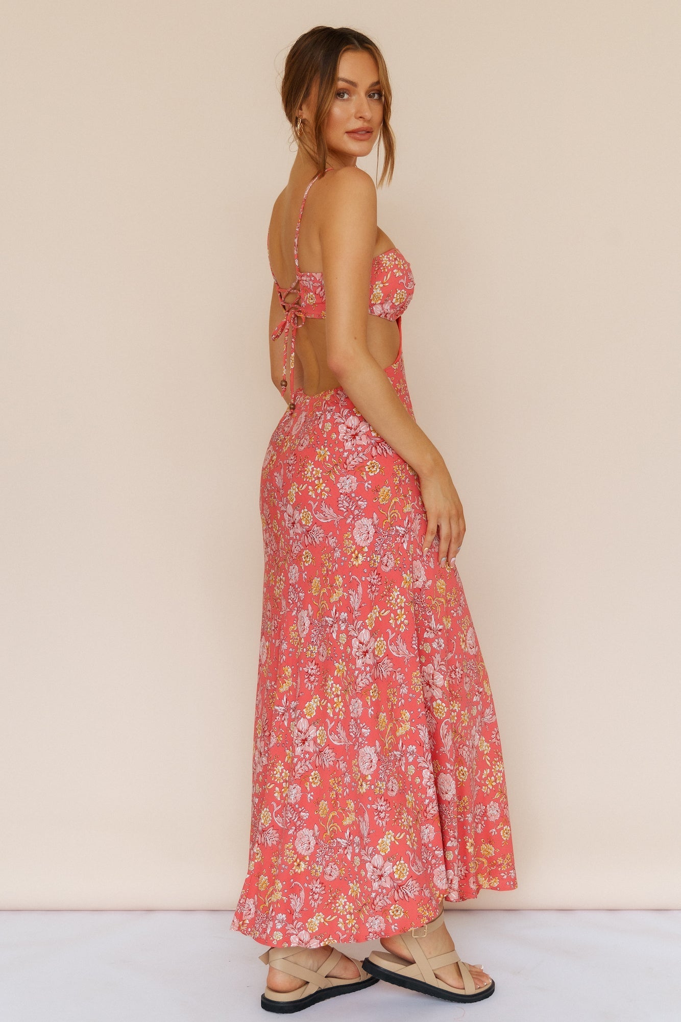 Grapefruit Soda Maxi Dress