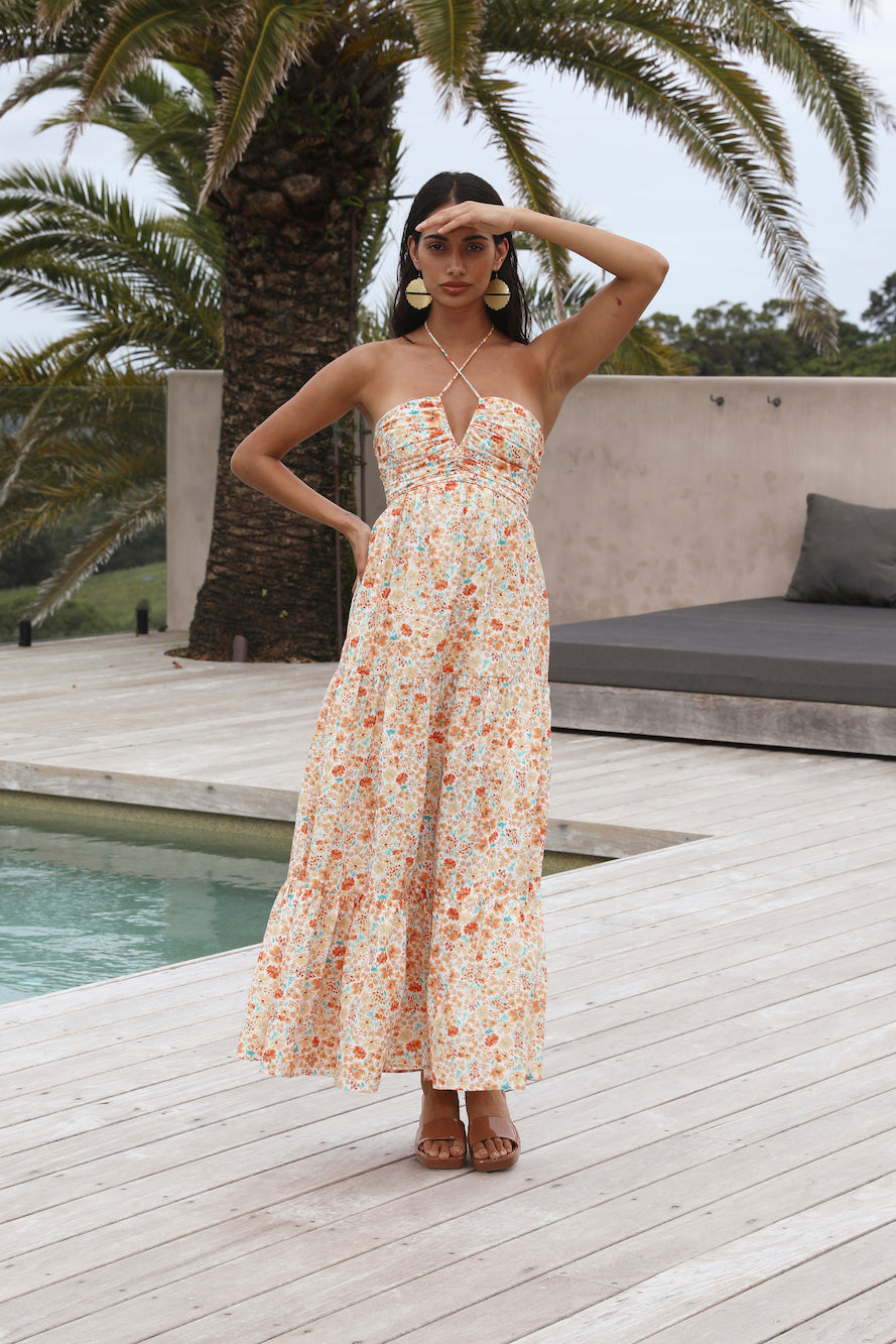 Summer in Paradise Maxi Dress orange