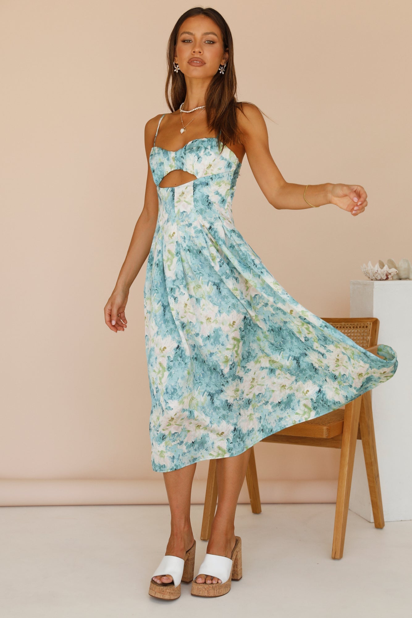 Lotus Lovers Maxi Dress Blue