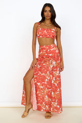 Golden Sunset Maxi Skirt Orange