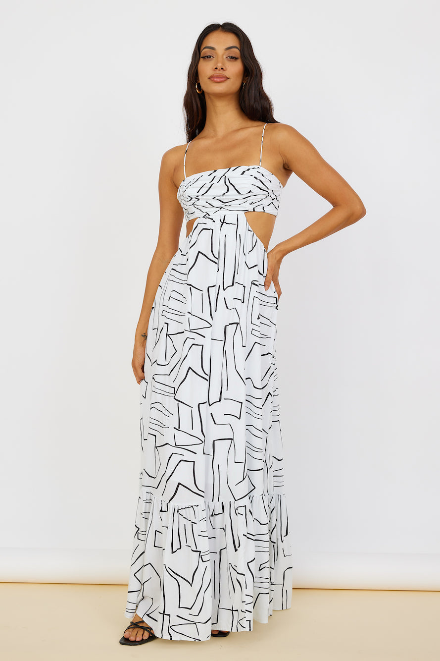 Times Have Changed Maxi Dress White