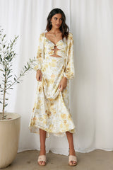 Plumeria Maxi Dress Yellow