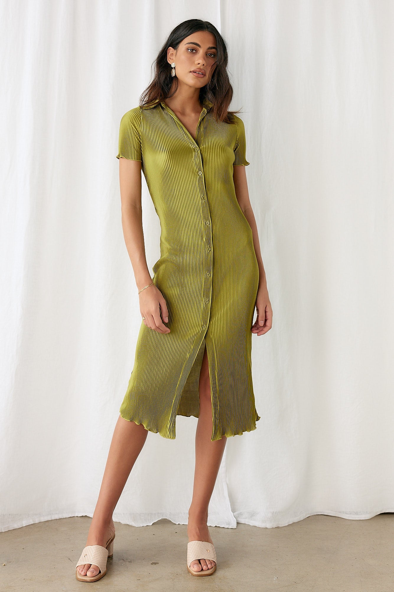 Savoy Midi Dress Green