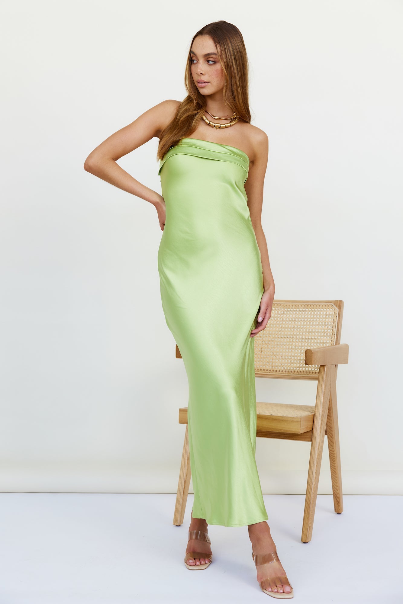 No Two Alike Maxi Dress Green