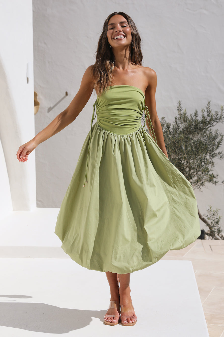 No Change Midi Dress Green