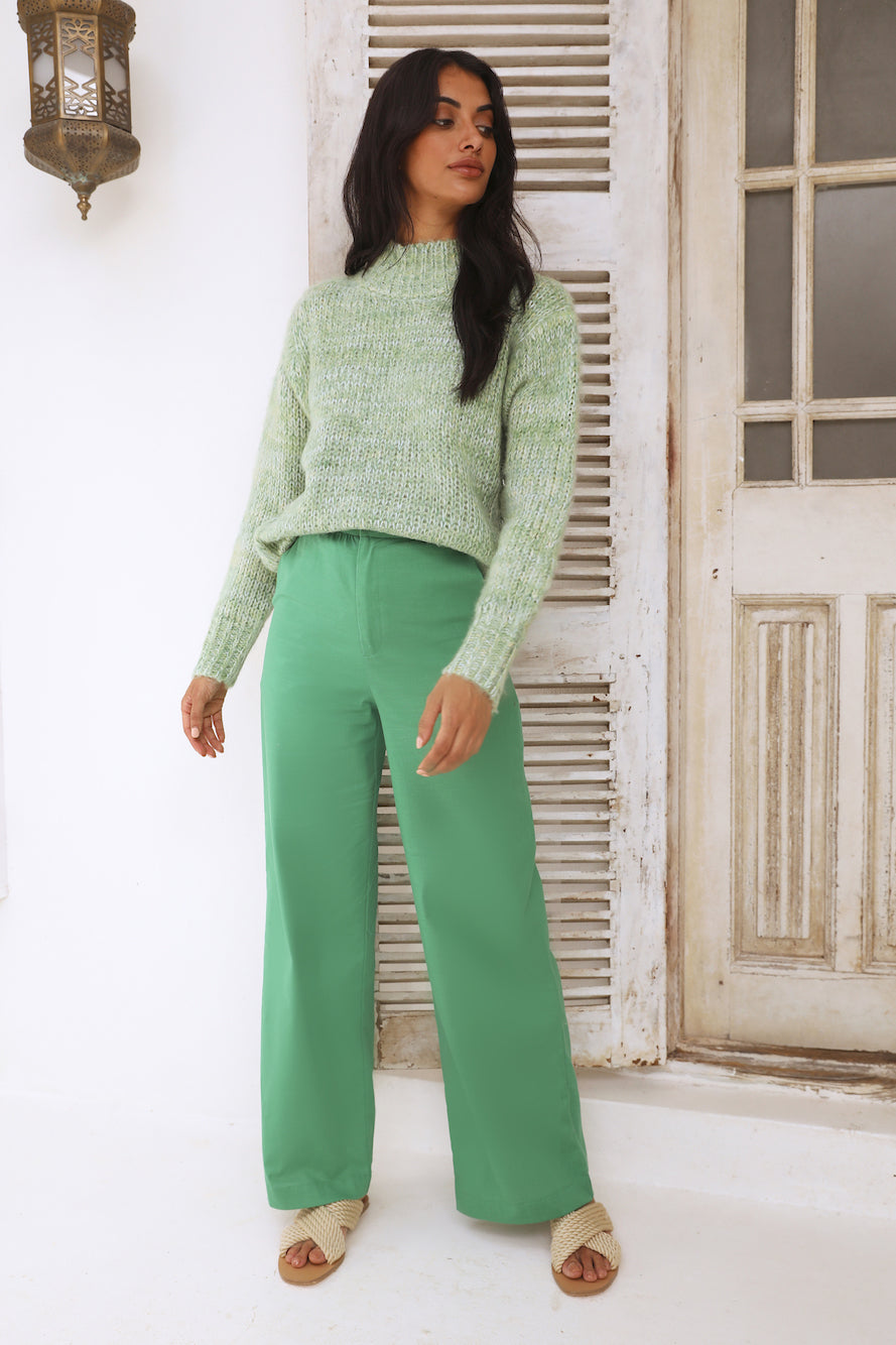 Perfect Leaves Knit Jumper Green