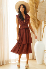 Our Falling Stars Maxi Dress Wine