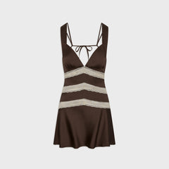 Frankies Bikinis Sedona Satin Mini Dress - Gift Wrap