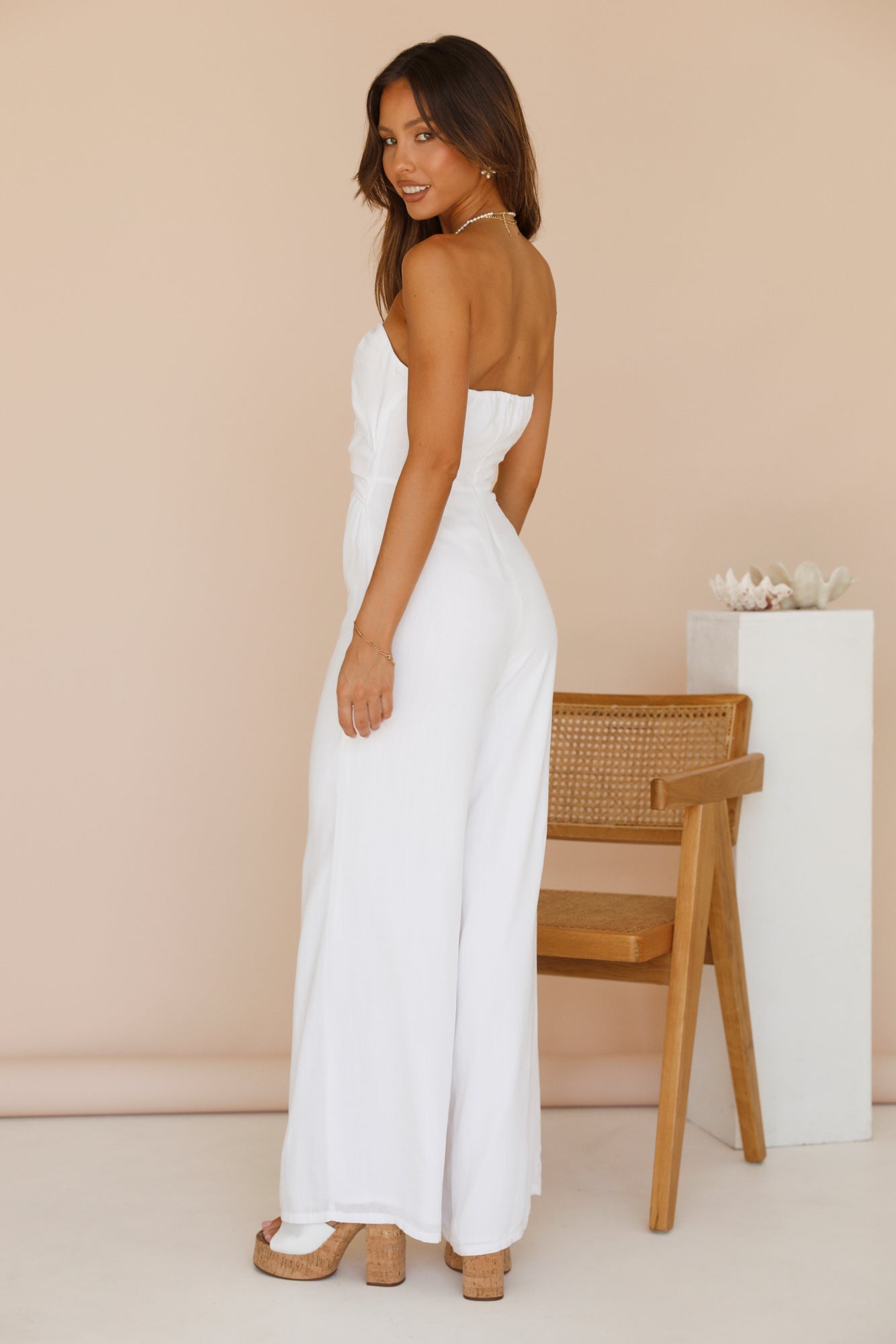 RUNAWAY THE LABEL Etta Jumpsuit White